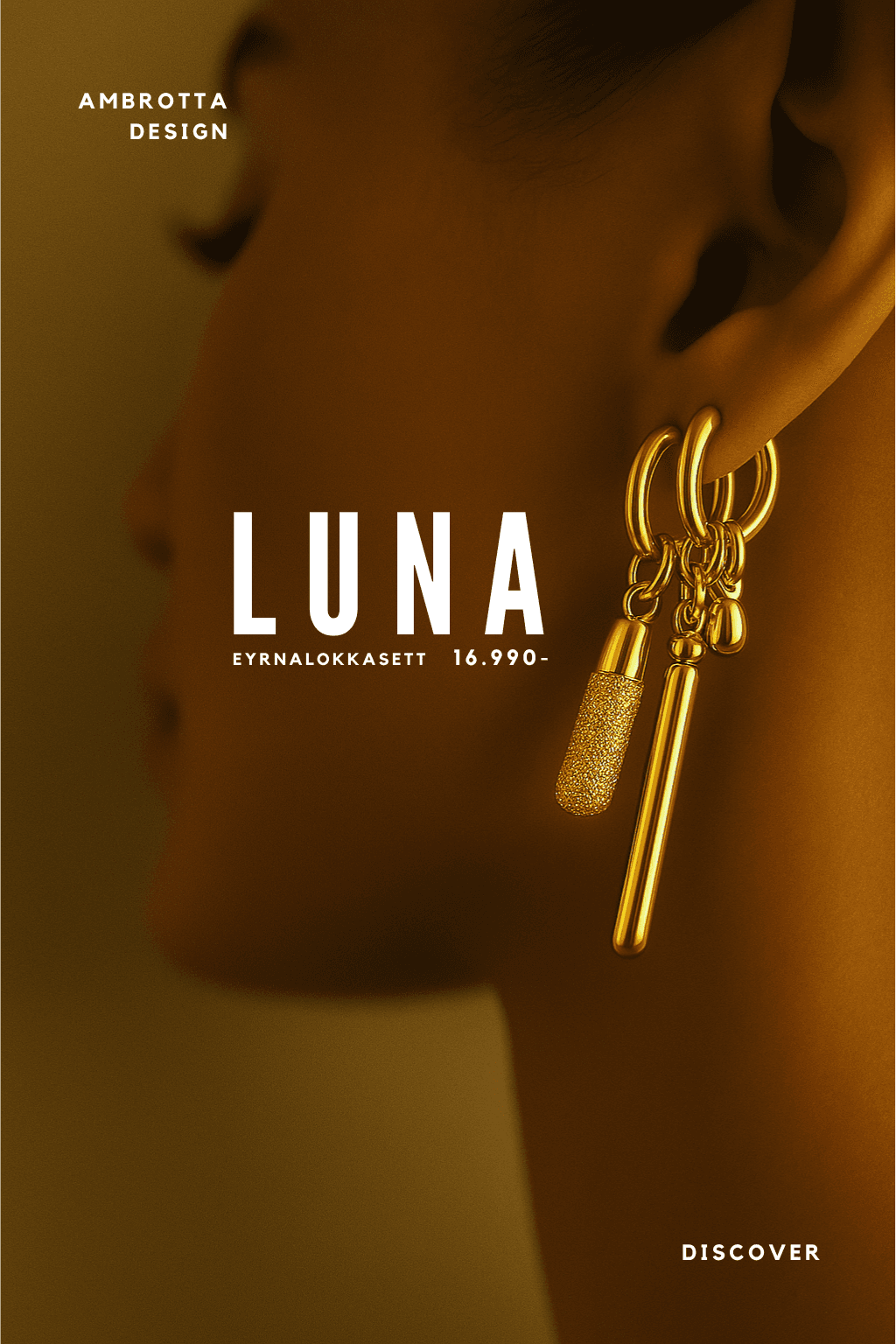 Auglýsing — LUNA Eyrnalokkar